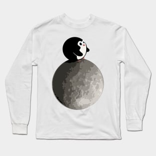 Penguin on the Moon Long Sleeve T-Shirt